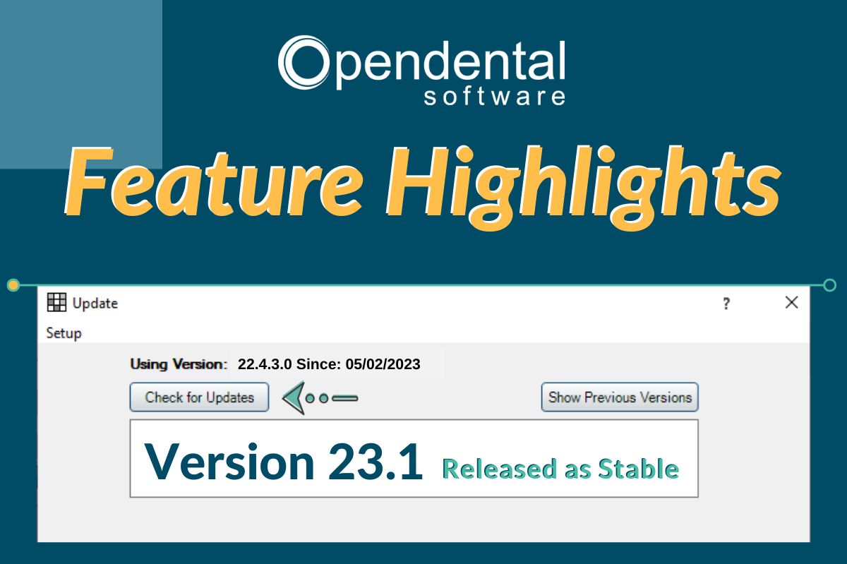 Software Update: Stable Version 23.1 Highlights